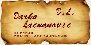 Darko Lacmanović vizit kartica